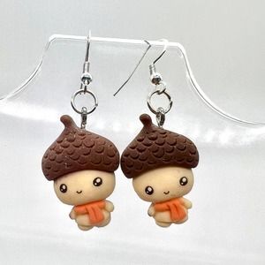 Acorn Earrings - Fall Acorn Head Earrings - Seasonal Earrings - Fall Earrings